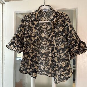 & other stories floral blouse